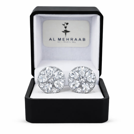 Al Mehraab Gold-Plated Luxury Signature Men Studs