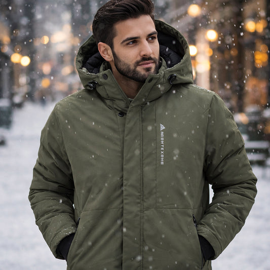 Men's Winter Jacket - Insulated Waterproof Parka for Extreme Cold