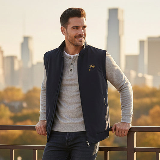 Sleeveless Vest Men's Casual Full-Zip Jacket - Lightweight Layering