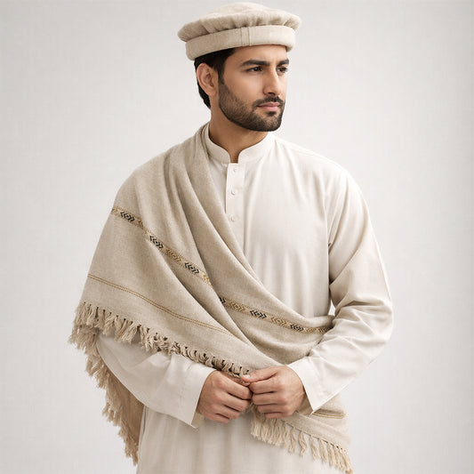 Akhnoor Dhussa Shawls for Men - Soft Woolen Texture