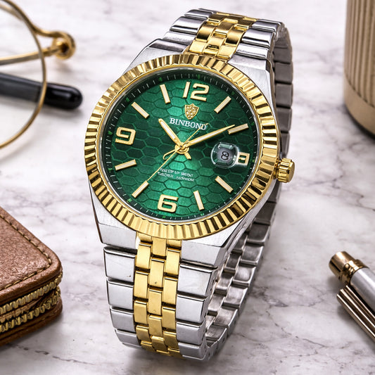 Binbond B8181 Men's Luxury Quartz Watch - Waterproof Business