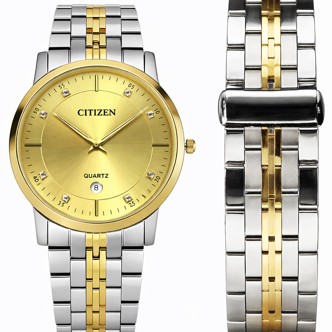 Citizen Men's Two-Tone Gold and Silver Watch - Eco-Drive Quartz Dress