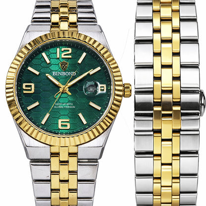 Binbond B8181 Men's Luxury Quartz Watch - Waterproof Business