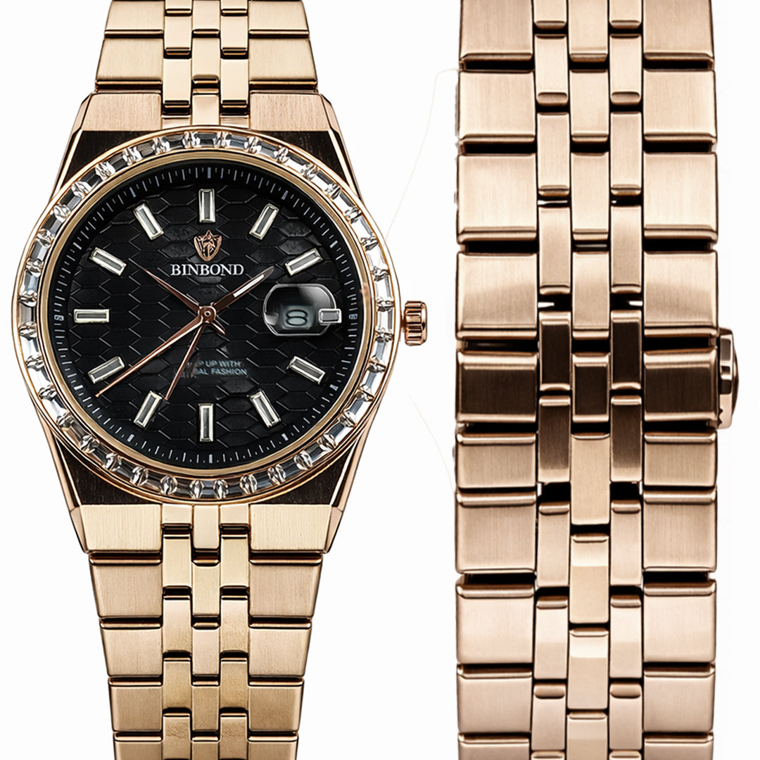 Binbond B7272 Men’s Quartz Watch Stainless Steel Sport Style