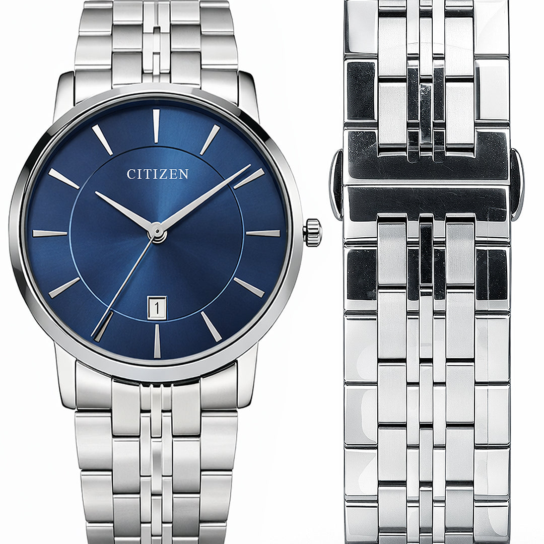 Citizen DZ0040-51L Men’s Quartz Stainless Steel Blue Dial Watch