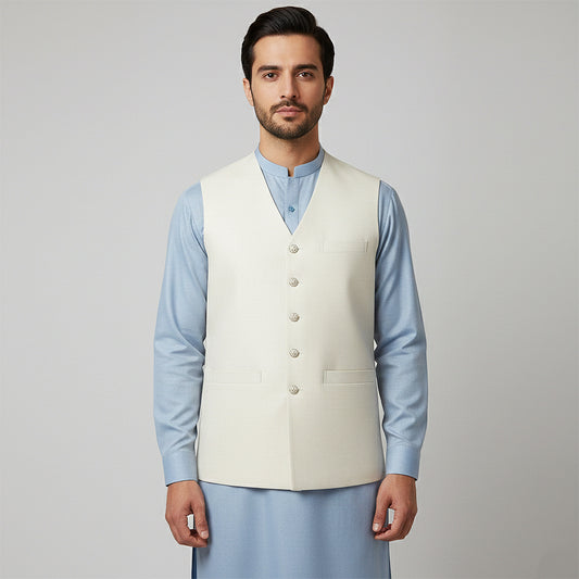 V Shape Waistcoats White – Men’s Tailored Formal Vest