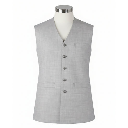 V Shape Waistcoats Silver Gray – Men’s Tailored Vest
