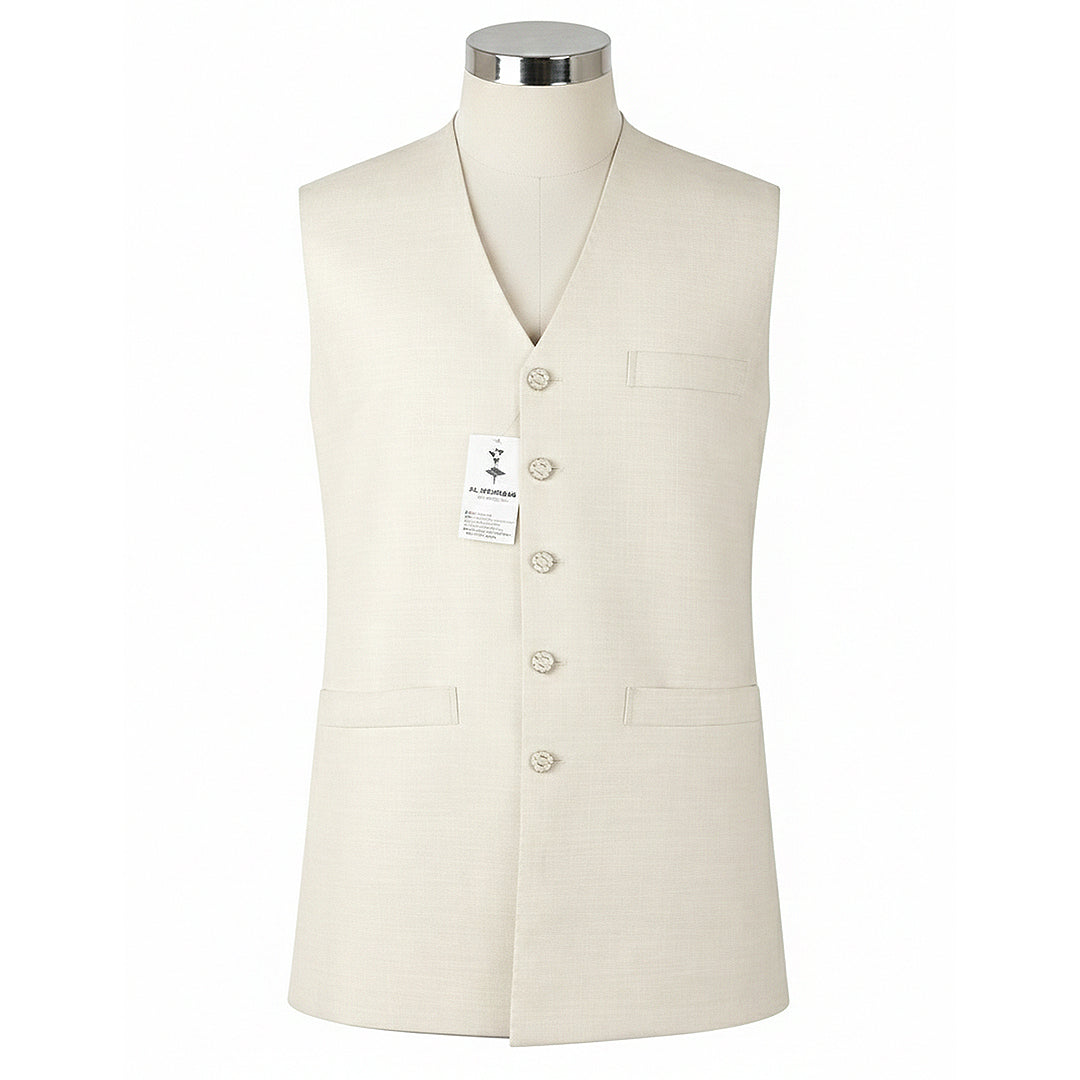 V Shape Waistcoats White – Men’s Tailored Formal Vest